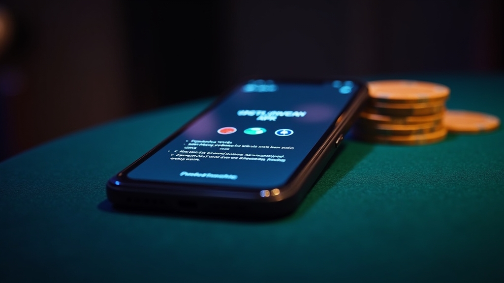 Android phone showing an APK installation screen in a casino setting