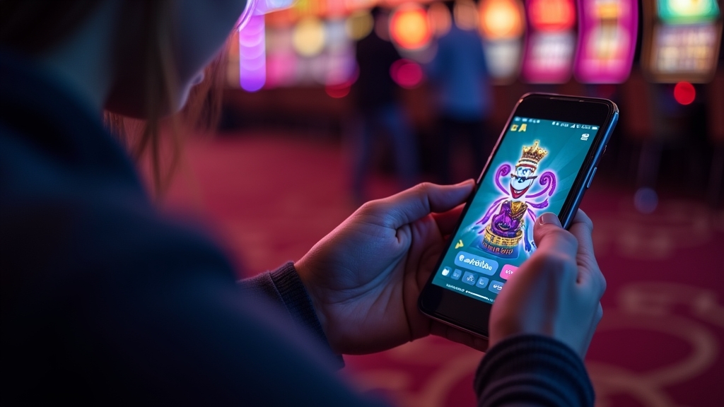 Player using Royal Joker free play on phone and laptop